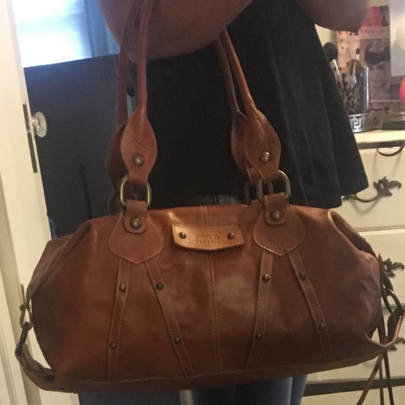 Claudia Firenze Cognac Leather Satchel Bag - Picture 8 of 8